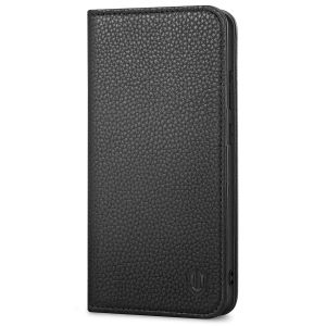SHIELDON SAMSUNG Galaxy S23 Wallet Case, SAMSUNG S23 Leather Cover Flip Folio Book Case - Black - Full Grain