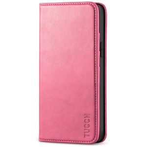 TUCCH iPhone 12 Mini Wallet Case, iPhone 12 Mini Flip Cover, Magnetic Closure Phone Case for Mini iPhone 12 5G 5.4-inch Hot Pink