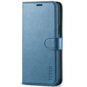 TUCCH iPhone 12 / Pro Wallet Case, iPhone 12 / Pro 5G 6.1-inch Flip Case - Light Blue