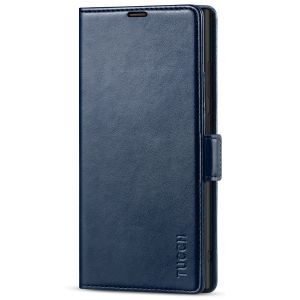 TUCCH SAMSUNG S22 Ultra Wallet Case, SAMSUNG Galaxy S22 Ultra PU Leather Cover Book Flip Folio Case with Dual Magnetic Tab - Dark Blue