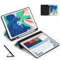 TUCCH  iPad Air 3 10.5-inch 2019 Leather Case with Auto Sleep/Wake, Kickstand, Pencil Holder Cloth Texture - Blue