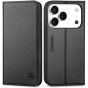 SHIELDON iPhone 17 Pro Wallet Case,  iPhone 17 Pro Genuine Leather Case with Magnets, Shockproof TPU, RFID Blocking, Drop Protective, Kickstand, Credit Card Holders, Book Fold Flip Folio Cover for iPhone 17 Pro 6.3" 2025