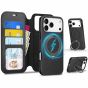 TUCCH iPhone 17 Pro Max Detachable Wallet Case with Adjustable 360° Rotation Ring Stand, Wireless Charging, RFID Blocking 3 Card Holders, Magnetic Slim PU Leather Protective Cover for iPhone 17 Pro Max