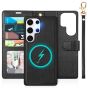 TUCCH SAMSUNG S25 Ultra Detachable Wallet Case with Wristlet, 2IN1 SAMSUNG Galaxy S25 Ultra PU Leather Cover with Removable Phone Case, Card Slots RFID Blocking Kickstand Magnetic Closure PU Leather Flip Stand Phone Cover
