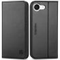 SHIELDON iPhone 16e Genuine Leather Wallet Case, iPhone 16e Leather Cover, Flip Cover, Fold Folio Book Phone Case for iPhone 16e 6.1-Inch 2025