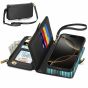 TUCCH iPhone 17 Pro Max Crossbody Bag Wallet Case, iPhone 17 Pro Max Leather Case Bag Detachable,  RFID Blocking, Credit Card Slots, Stand, Wrist Strap, Lanyard, Zipper Purse, Magsafe Compatible, Wireless Charging Support, Magnetic Shockproof Phone Cover