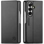 SHIELDON SAMSUNG Galaxy Z Fold7 Genuine Leather Case, SAMSUNG Z Fold 7 Wallet Case, RFID Blocking Card Holder Kickstand Shockproof Flip Folio Book Fold Case Style Magnetic Closure Phone Cover