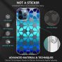 TUCCH iPhone 12 Pattern Case, iPhone 12 Pro Clear Floral Case with Hard Back Soft Frame, Pattern in the Middle Layer, Soft Flexible Shockproof TPU Case - Drop Water