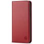 SHIELDON iPhone 11 6.1-inch Flip Leather Wallet Case - Dark Red