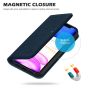 SHIELDON iPhone 12 Wallet Case - iPhone 12 Pro 6.1-inch Folio Leather Case - Navy Blue