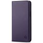 SHIELDON iPhone 12 Wallet Case - iPhone 12 Pro 5G 6.1-inch Folio Leather Case - Dark Purple