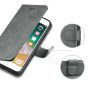 TUCCH iPhone 7 Wallet Case, iPhone 8 Case, Premium PU Leather Case - Grey