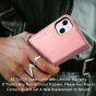 TUCCH iPhone 13 Wallet Case, iPhone 13 PU Leather Case, Flip Cover with Stand, Credit Card Slots, Magnetic Closure - Rose Gold