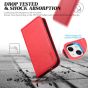 TUCCH iPhone 13 Mini Wallet Case, iPhone 13 Mini Flip Folio Book Cover, Magnetic Closure Phone Case - Bright Red
