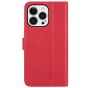 TUCCH iPhone 13 Pro Wallet Case, iPhone 13 Pro PU Leather Case, Folio Flip Cover with RFID Blocking and Kickstand - Bright Red