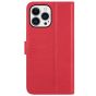 TUCCH iPhone 13 Pro Max Wallet Case, iPhone 13 Pro Max PU Leather Case with Folio Flip Book RFID Blocking, Stand, Card Slots, Magnetic Clasp Closure - Bright Red