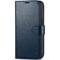 TUCCH iPhone 14 Wallet Case, iPhone 14 PU Leather Case, Folio Flip Cover with RFID Blocking, Credit Card Slots, Magnetic Clasp Closure - Full Grain Navy Blue