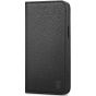 SHIELDON iPhone 15 Plus Genuine Leather Wallet Case, iPhone 15 Plus Mobile Phone Case - Full Grain Black