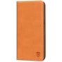 SHIELDON iPhone 15 Pro Genuine Leather Wallet Case, iPhone 15 Pro Flip Case - Brown