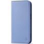 SHIELDON iPhone 15 Pro Genuine Leather Wallet Case, iPhone 15 Pro Mobile Phone Case - Wisteria