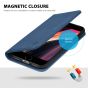 SHIELDON iPhone 8 Wallet Case - iPhone 7 Genuine Leather Kickstand Case - Royal Blue