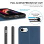 SHIELDON iPhone 8 Wallet Case - iPhone 7 Genuine Leather Kickstand Case - Royal Blue