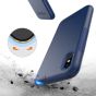 SHIELDON iPhone XS / iPhone X Case - Middle blue Case for Apple iPhone X / iPhone 10 - Plateau Series