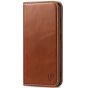 SHIELDON SAMSUNG Galaxy S23FE Wallet Case, SAMSUNG S23FE Leather Cover Flip Folio Book Case - Retro Brown