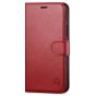 SHIELDON iPhone 12 Mini Leather Case, iPhone 12 Mini Folio Cover with Magnetic Clasp Closure, Genuine Leather, RFID Blocking, Kickstand Phone Case for Mini iPhone 12 5.4-inch 5G Dark Red