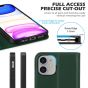 SHIELDON iPhone 12 Wallet Case - iPhone 12 Pro 6.1-inch Folio Leather Case - Midnight Green