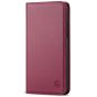 SHIELDON iPhone 12 Wallet Case - iPhone 12 Pro 6.1-inch Folio Leather Case - Red Violet