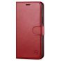 SHIELDON iPhone 12 Wallet Case, iPhone 12 Pro Wallet Cover, Genuine Leather Cover, RFID Blocking, Folio Flip Kickstand, Magnetic Closure for iPhone 12 / Pro 6.1-inch 5G Dark Red