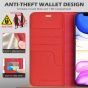 SHIELDON iPhone 12 Pro Max Wallet Case, Genuine Leather Folio Cover with Kickstand and Magnetic Closure for iPhone 12 Pro Max 6.7-inch 5G Red