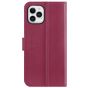 SHIELDON iPhone 12 Pro Max Wallet Case, Genuine Leather Folio Cover with Kickstand and Magnetic Closure for iPhone 12 Pro Max 6.7-inch 5G Red Violet