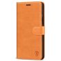 SHIELDON iPhone 13 Pro Max Wallet Case, iPhone 13 Pro Max Genuine Leather Cover with Magnetic Clasp Closure - Brown