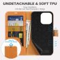 SHIELDON iPhone 13 Pro Wallet Case, iPhone 13 Pro Genuine Leather Cover with Magnetic Clasp - Brown