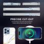 SHIELDON iPhone 13 Pro Max Clear Case Anti-Yellowing, Transparent Thin Slim Anti-Scratch Shockproof PC+TPU Case with Tempered Glass Screen Protector for iPhone 13 Pro Max 5G - Marble White