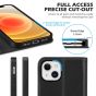 SHIELDON iPhone 13 Wallet Case, iPhone 13 Genuine Leather Cover with RFID Blocking, Book Folio Flip Kickstand Magnetic Closure - Black