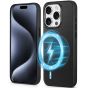 Shieldon iPhone 15 Pro Genuine Leather case, MagSafe Compatible, Raised Edges, Slim Fit Non-Slip Shockproof Protective Phone Case for iPhone 15 Pro - Black