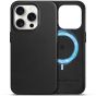 Shieldon iPhone 16 Pro Genuine Leather case, MagSafe Compatible, Wireless Charging, Raised Edges, Slim Fit Elegant Non-Slip Shockproof Protective Phone Case with Metal Buttons for iPhone 16 Pro 6.3-inch 2024