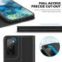SHIELDON SAMSUNG GALAXY S20FE Folio Case Wallet Case, SAMSUNG GALAXY S20FE Genuine Leather Wallet Case - Black