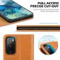 SHIELDON SAMSUNG GALAXY S20FE Folio Case Wallet Case, SAMSUNG GALAXY S20FE Genuine Leather Wallet Case - Brown