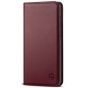 SHIELDON SAMSUNG GALAXY S20FE Folio Case Wallet Case, SAMSUNG GALAXY S20FE Genuine Leather Wallet Case - Wine Red