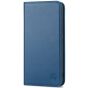 SHIELDON SAMSUNG S22 Wallet Case - SAMSUNG GALAXY S22 Genuine Leather Case Folio Cover - Royal Blue