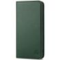 SHIELDON SAMSUNG S22 Plus Wallet Case - SAMSUNG GALAXY S22 Plus Genuine Leather Case Folio Cover - Midnight Green