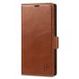 SHIELDON SAMSUNG Galaxy S23 Ultra Wallet Case, SAMSUNG S23 Ultra Leather Cover Flip Folio Book Case - Brown - Retro