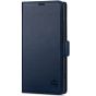 SHIELDON SAMSUNG Galaxy S24 Ultra Wallet Case, SAMSUNG S24 Ultra Leather Cover Flip Folio Book Case - Navy Blue