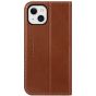 SHIELDON iPhone 13 Wallet Case, iPhone 13 Genuine Leather Cover with RFID Blocking, Book Folio Flip Kickstand Magnetic Closure - Brown - Retro