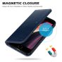 SHIELDON iPhone 8 Wallet Case - iPhone 7 Genuine Leather Kickstand Case - Dark Blue - Retro