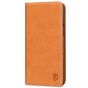 SHIELDON iPhone 14 Plus Wallet Case, iPhone 14 Plus Genuine Leather Cover with RFID Blocking, Book Folio Flip Kickstand Magnetic Closure - Brown